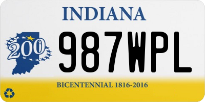 IN license plate 987WPL