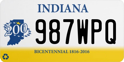 IN license plate 987WPQ
