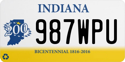 IN license plate 987WPU