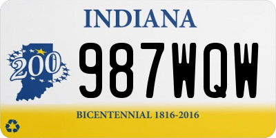 IN license plate 987WQW