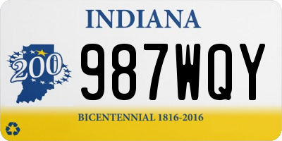 IN license plate 987WQY