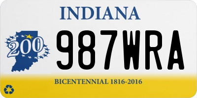 IN license plate 987WRA