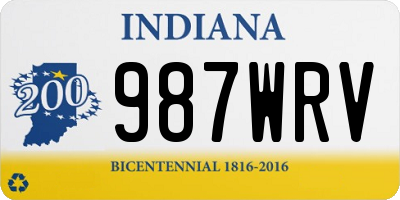 IN license plate 987WRV