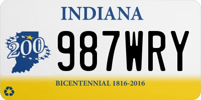 IN license plate 987WRY