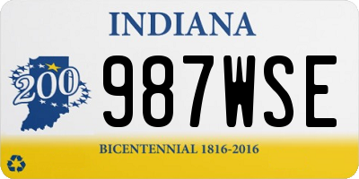 IN license plate 987WSE