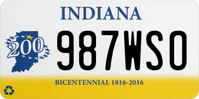 IN license plate 987WSO