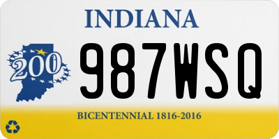 IN license plate 987WSQ