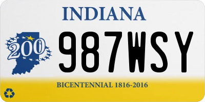 IN license plate 987WSY