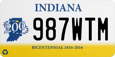 IN license plate 987WTM