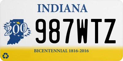 IN license plate 987WTZ