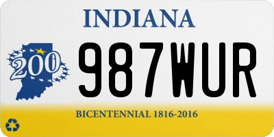 IN license plate 987WUR