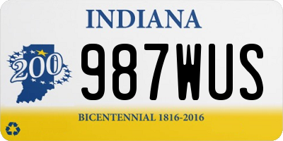 IN license plate 987WUS
