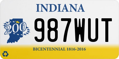 IN license plate 987WUT