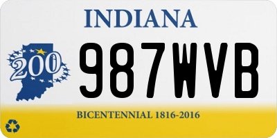 IN license plate 987WVB