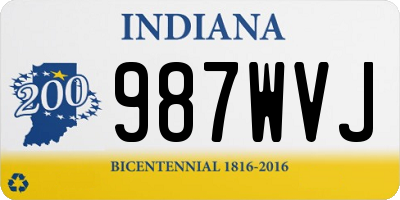 IN license plate 987WVJ