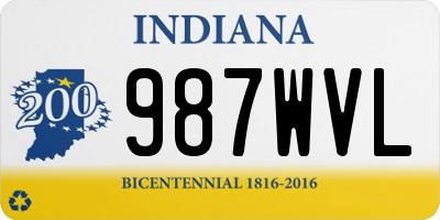 IN license plate 987WVL