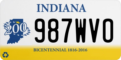 IN license plate 987WVO
