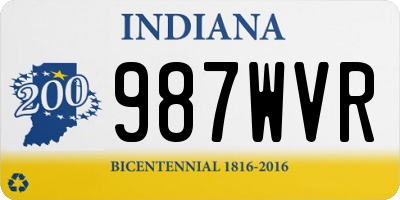 IN license plate 987WVR