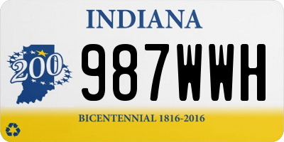 IN license plate 987WWH