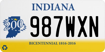 IN license plate 987WXN