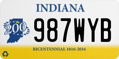 IN license plate 987WYB