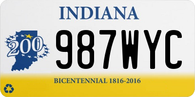 IN license plate 987WYC