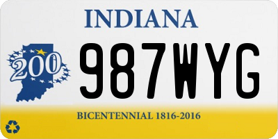 IN license plate 987WYG