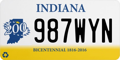 IN license plate 987WYN