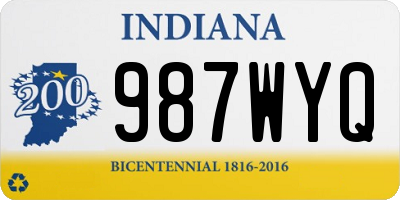 IN license plate 987WYQ