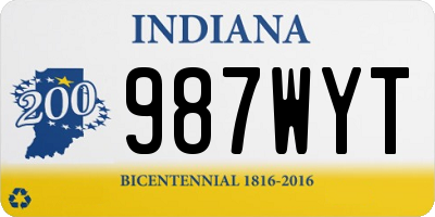 IN license plate 987WYT