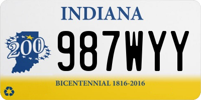 IN license plate 987WYY