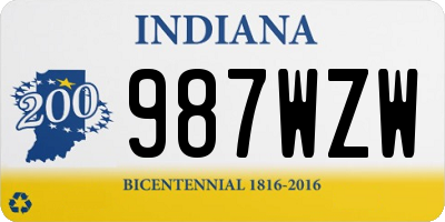 IN license plate 987WZW