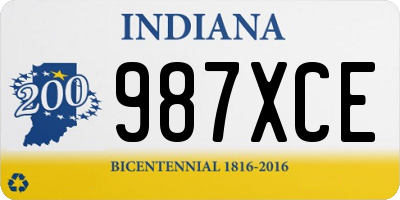 IN license plate 987XCE