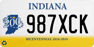 IN license plate 987XCK