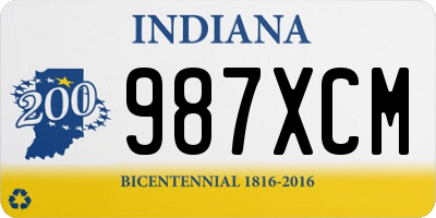 IN license plate 987XCM