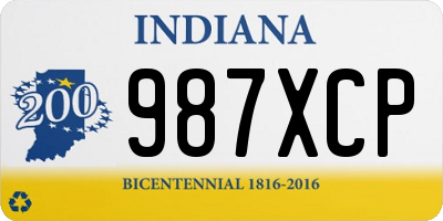 IN license plate 987XCP