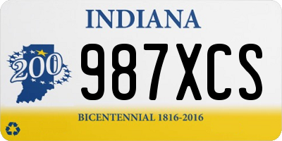 IN license plate 987XCS