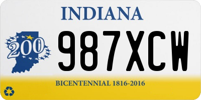 IN license plate 987XCW