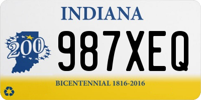 IN license plate 987XEQ