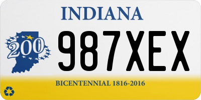 IN license plate 987XEX