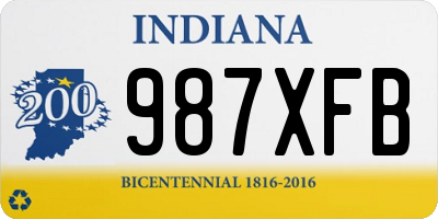 IN license plate 987XFB