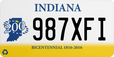 IN license plate 987XFI