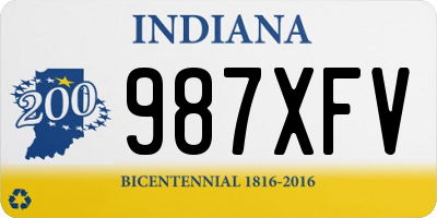 IN license plate 987XFV