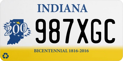 IN license plate 987XGC