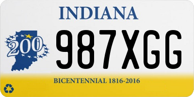 IN license plate 987XGG