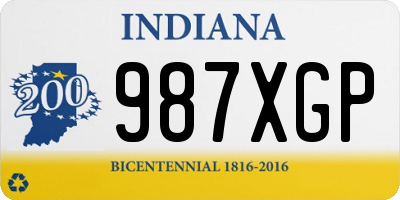 IN license plate 987XGP