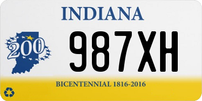 IN license plate 987XH