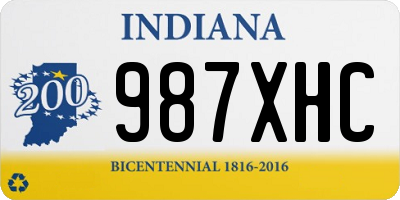 IN license plate 987XHC