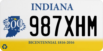 IN license plate 987XHM