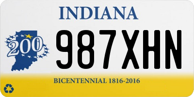 IN license plate 987XHN